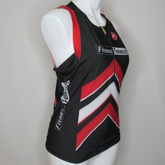 Castelli Black Red 1/2 Zip Cycling Sleeveless Bike Jersey Women's XXlarge - Picture 7 of 11